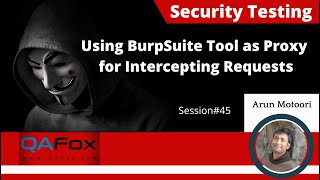 Using BurpSuite as Proxy Tool for Intercepting Requests Session 45  Security Testing [upl. by Neumark466]