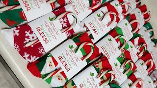 HOW TO Sock Party Favors for School Christmas Party Exchange [upl. by Ecirehc]