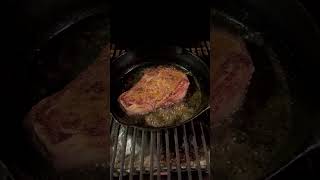 Cast iron Ribeye with beef tallow on the recteq explore primesteak ribeyesteakhouse beef [upl. by Bratton]