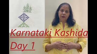 Karnataki Kashida Free Online Course  Day 1 [upl. by Cordey136]