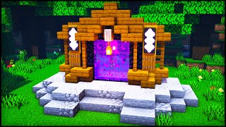 Minecraft Nether Portal Design  How to build a Cool Nether Portal Tutorial [upl. by Yevoc]