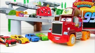 Lets Learn Colors with Tomica Mountain Drive Playset and Toy Cars [upl. by Docilla]