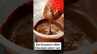 Eat Strawberry fruit with hot chocolate Dipped Strawberry into chocolate [upl. by Clarke]