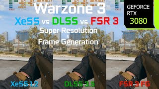 Call of Duty Warzone 3 FSR 3 Frame Generation Update  RTX 3080 1440p XeSS 12 vs DLSS 35 vs FSR 3 [upl. by Ocirnor]