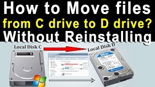 How to Move files from C drive to D drive Without Reinstalling [upl. by Cardew353]