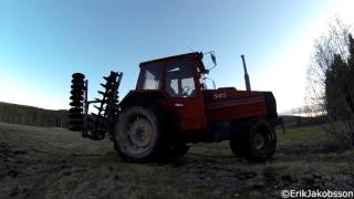 Valmet 505 with a disc harrow [upl. by Caniff379]