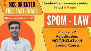 SPOM LAW  Chapter9  NCLTNCLAT SPECIAL COURTS and ADJUDICATION  Law fasttrack revision [upl. by Yrneh]