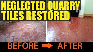 Neglected Quarry Tiled Floor Restoration in Langford [upl. by Gallager]