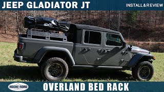 2023 Jeep Gladiator JT Overland Build Bed Rack  Install amp Review No Drilling [upl. by Artkele]