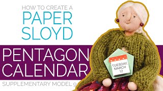 How to Create a Paper Sloyd PentagonShaped Calendar Supplementary Model 9 [upl. by Alegnave93]