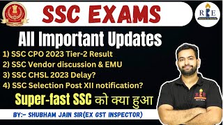 SSC Exams all important updates Vendor SSC CPO result Selection post examCHSL delay [upl. by Flemings]