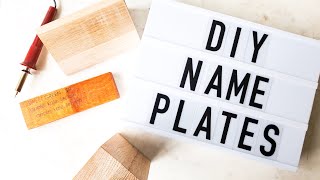 DIY WOOD SIGN name plates [upl. by Eednil]