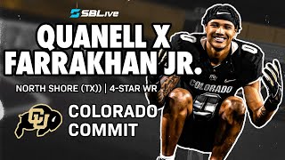 QUANELL X FARRAKHAN JR COMMITS TO COLORADO  4⭐️ WR MAY BE COACH PRIMES NEXT TWOWAY PLAYMAKER 🏈 [upl. by Arette]