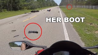 THE FULL STORY WORST MOTORCYCLE CRASH bikelife crash [upl. by Ronym707]