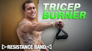 Resistance Band Tricep Workout At Home to Get Ripped [upl. by Ateinotna]