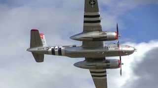 Douglas A26 Invader Skövde Flygdag 3 sep 2016 [upl. by Siraj272]