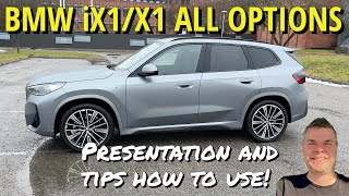 BMW iX1 amp BMW X1 2023  Presentation of ALL options with tips about settings and how to use them [upl. by Lette270]