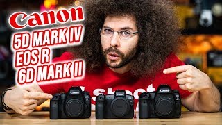 Canon 5D Mark IV vs EOS R vs 6D Mark II  Which CAMERA to BUY [upl. by Nalon]