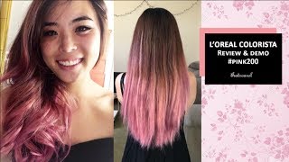 LORÉAL COLORISTA PINK REVIEWDEMO  Washout  thatscarol [upl. by Samy372]