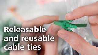 Releasable cable ties range of reusable and releasable cable ties [upl. by Whiney613]