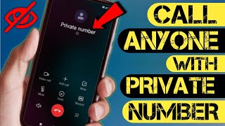 How To Call Anyone With a PRIVATE NUMBER in 2021 🔥 Call Anyone Without Showing Your Mobile Number 🔥 [upl. by Lin698]