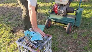 Maintaining your Lawn VertimowerScarifier we have a look Underneath at the Cutting Blades [upl. by Seale292]