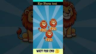 👀 Eye focus test  Eye test for genius  youtubeshorts eyetest [upl. by Eaneg]