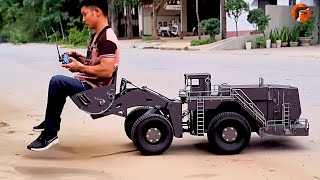 Man Builds RC Wheel Loader Powered by Hydraulic Mechanisms  Start to Finish by rcactionhomemade [upl. by Loginov]