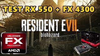 Teste Resident Evil 7 RX 550  FX 4300 [upl. by Neehar126]