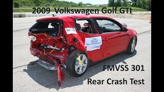 20062009 Volkswagen GTI Golf FMVSS 301 Rear Crash Test 50 Mph [upl. by Schaumberger]