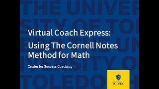 Using the Cornell Notes Method for Math Virtual Coach Express [upl. by Cyma]