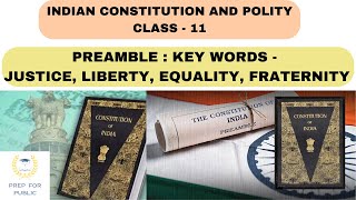 PREAMBLE  CLASS  5 KEYWORDS OF PREAMBLE  JUSTICE LIBERTY EQUALITY FRATERNITY [upl. by Anoyi]