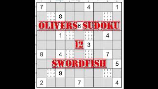 12 Sudoku SwordFish [upl. by Ganley]