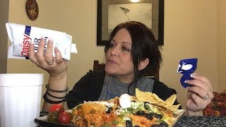 Mukbang Homemade Chicken Enchiladas Cook And Eat With Me 💋 [upl. by Anuahsar308]