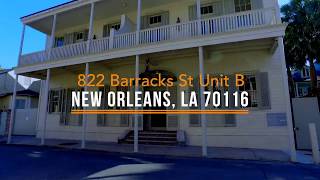 New Orleans Luxury Real Estate 822 Barracks Street B [upl. by Brunhilde]