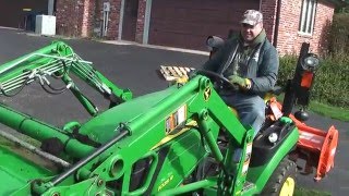 53 Bury Some Dirt  Bluebird sod cutter John Deere 1025R Part 2 [upl. by Fredra]