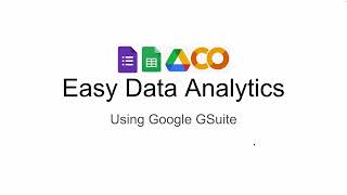 Easy Data Analytics Using Google GSuite [upl. by Aiceila]