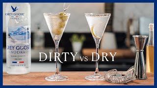 Dirty Martini vs Dry Martini Cocktail  Grey Goose Vodka [upl. by Elcarim634]