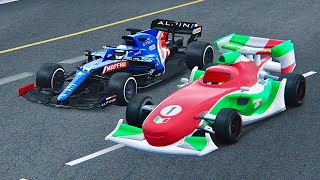 Francesco Bernoulli vs Renault F1 2021 at Monaco GP [upl. by Kylie]