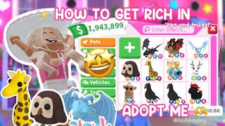 ✨ HOW TO GET RICH IN ADOPT ME 🫶 TIPS amp TRICKS WORKING 😱  Roblox Adopt Me [upl. by Orin]