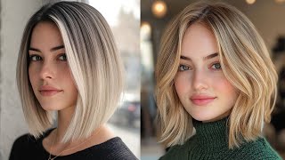 Bob Haircuts For Fine Hair Over 40 Chin Length Bob With Bangs Shoulder Length Bob Haircut [upl. by Susanne966]