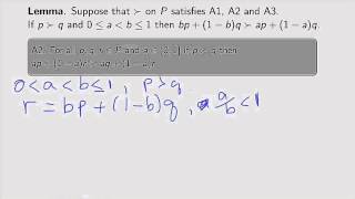 Proof of von Neumann Morgenstern Representation Theorem Part 2 [upl. by Massab]