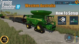 FS22  Autodrive and Courseplay  Automated Harvest Setup  Australian Mega Farm  episode 1 [upl. by Alli]