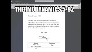 Thermodynamics 592 The ducts of an air heating system pass through an unheated area As a result of [upl. by Lee910]