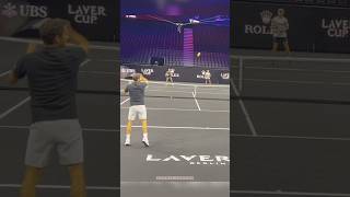 The Moonballer Roger Federer 😅 Wilson event at the Laver Cup tennis [upl. by Semaj]