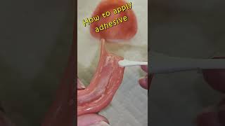 Denture Quicktip How to apply adhesive [upl. by Watt]