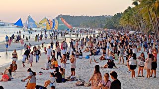 This is BORACAY White Beach on March 23 2024 Sunset and Night Life [upl. by Hindorff]