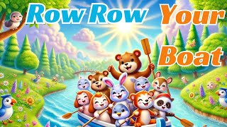 Row row your boat rhymes for kids  sing along  fun rhymes for kids [upl. by Ulphi]