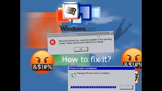 How to fix VMware Tools Not Installing on Windows 2000 [upl. by Dnalerb649]