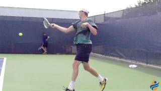 Sam Querrey Slow Motion Forehand Backhand amp Serve 240FPS 1080p [upl. by Kaspar]